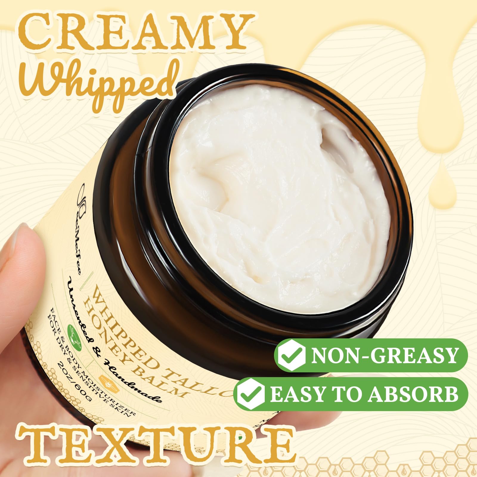 FeeMeFee beef tallow face cream nourishing moisture with non-greasy absorption.