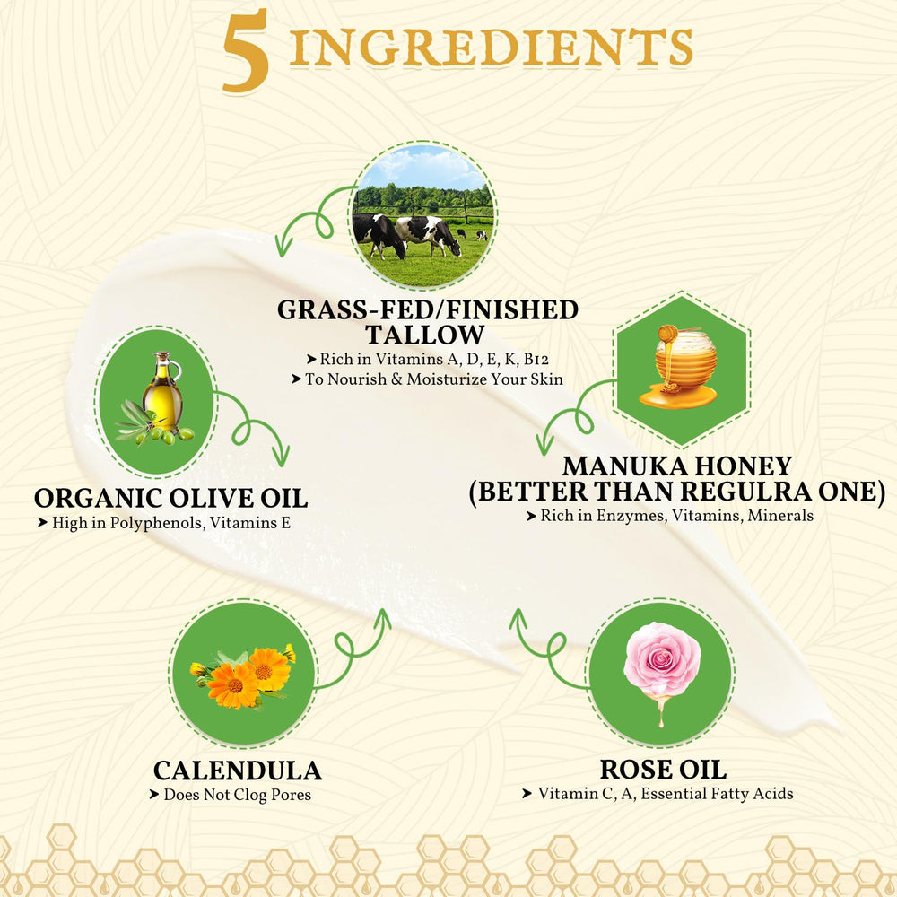 FeeMeFee beef tallow face cream unscented formula for sensitive skin.
