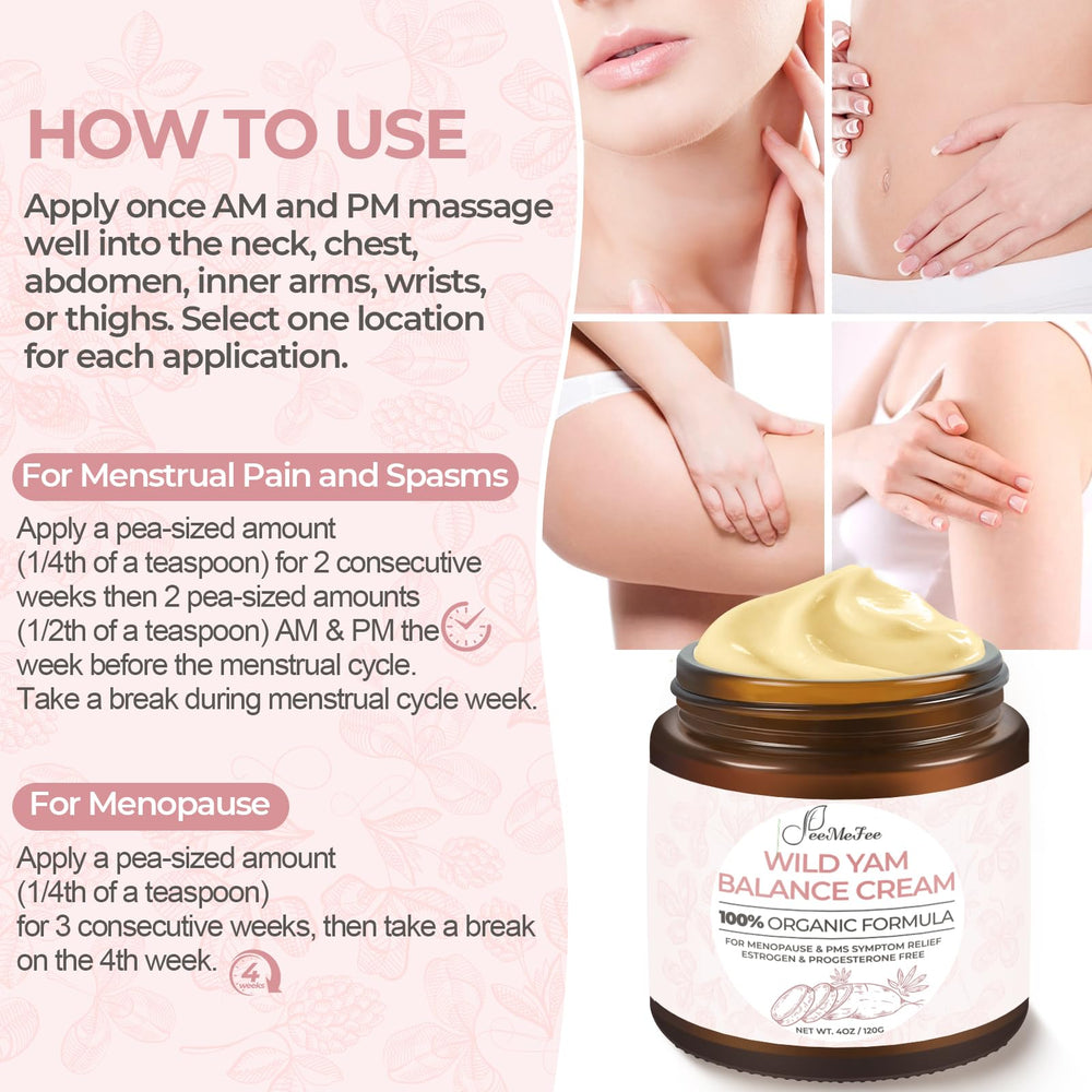FeeMeFee Wild Yam Cream with aloe, shea, olive oil provides deep hydration.