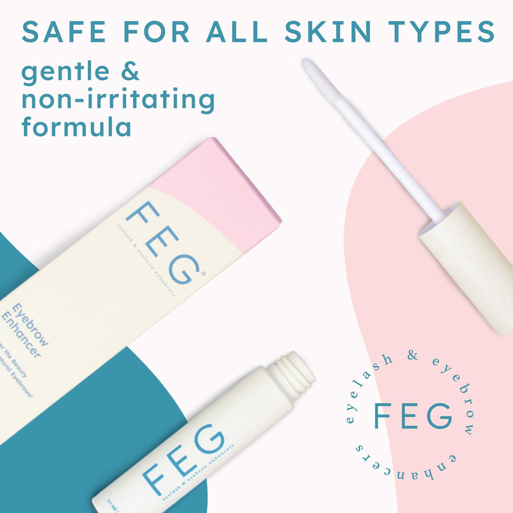 FEG Eyebrow Enhancer Serum tubes in a 2-pack ready for daily use.