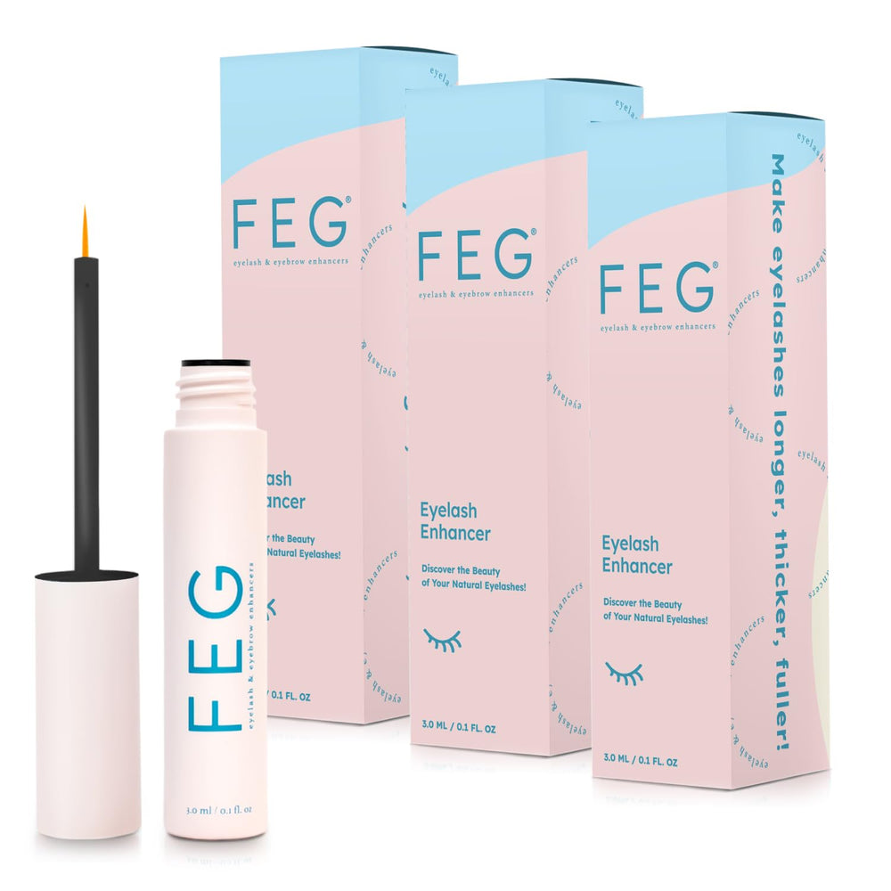 FEG Eyelash Enhancer bottle showing natural growth support and nourishment