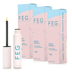 FEG Eyelash Enhancer bottle showing natural growth support and nourishment