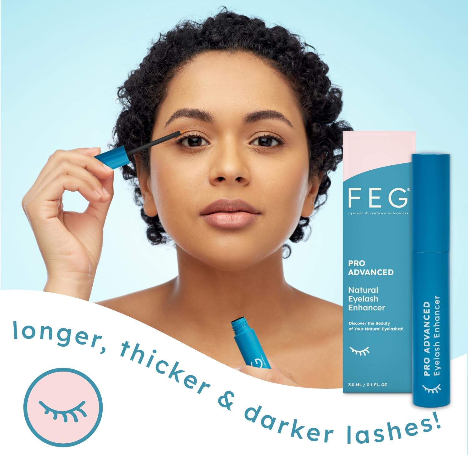 Close-up of applicator tip for precise nightly lash application
