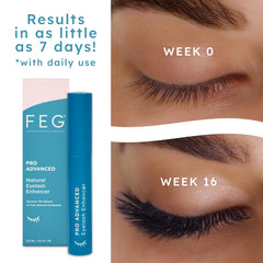 Professional packaging display of FEG Pro Advanced lash serum