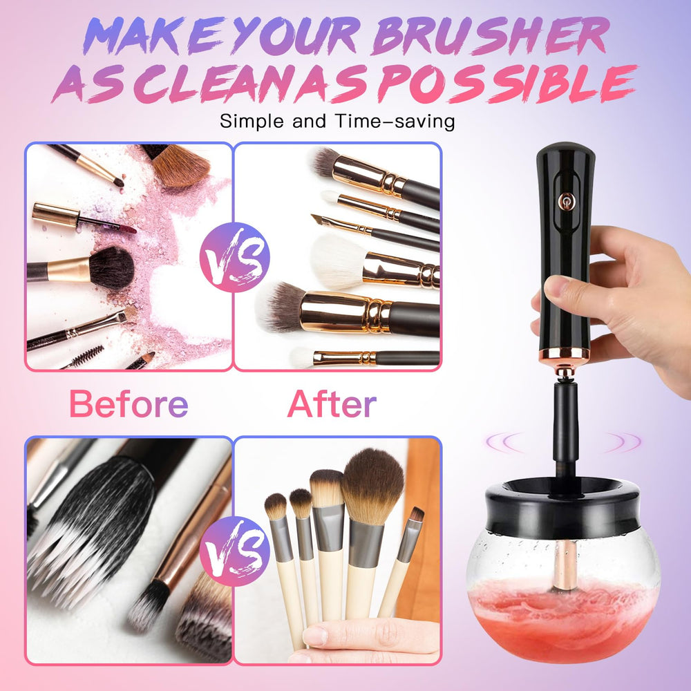 FEIMINI drying spin mechanism rapidly dries brushes, preserving bristle quality.