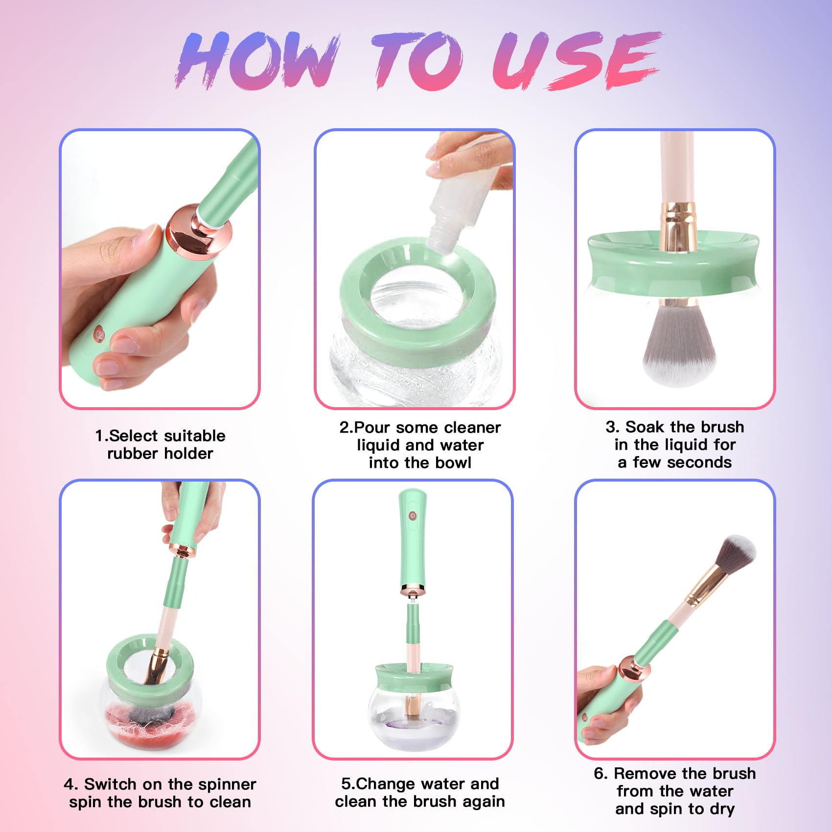 FEIMINI easy setup at home makes brush care simple and convenient.