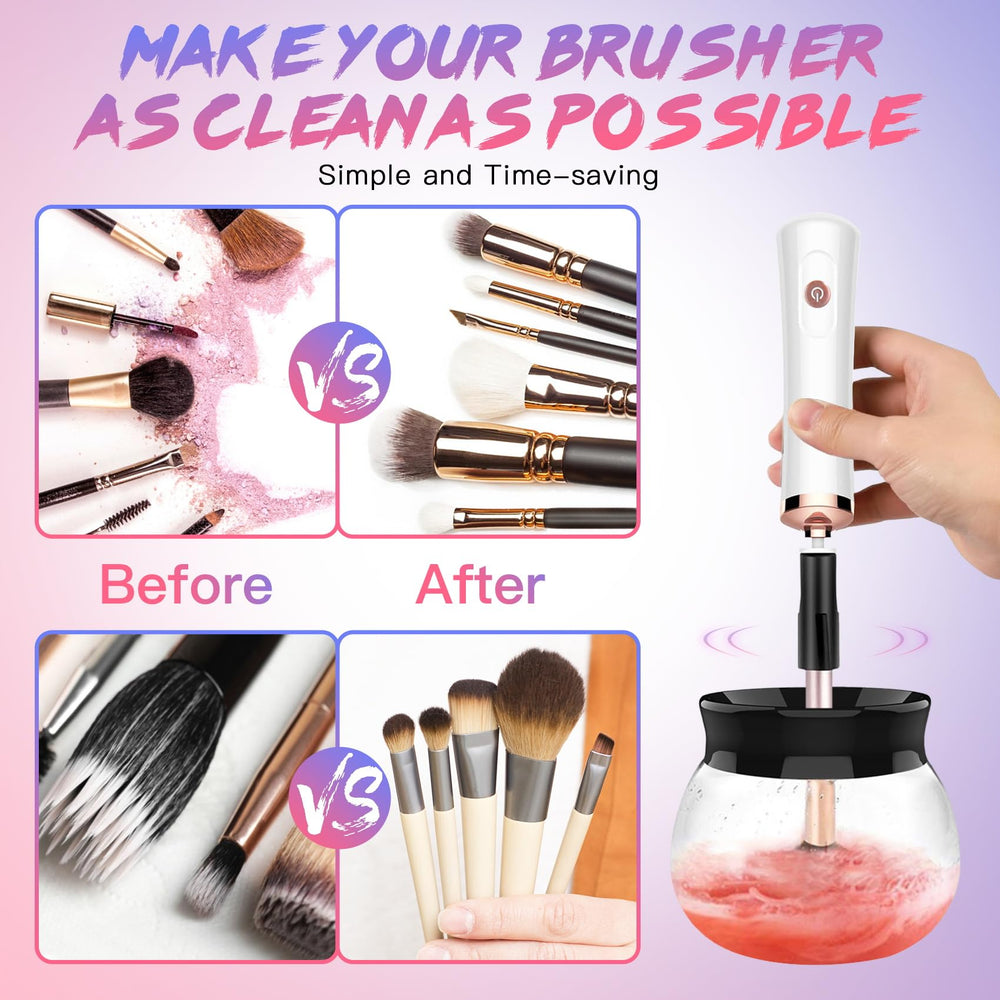 FEIMINI eight-size rubber holders fit most brushes securely.