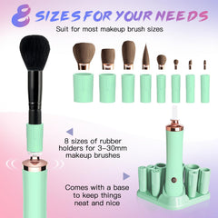 FEIMINI water-spin cleaning action removes cosmetics efficiently from brushes.