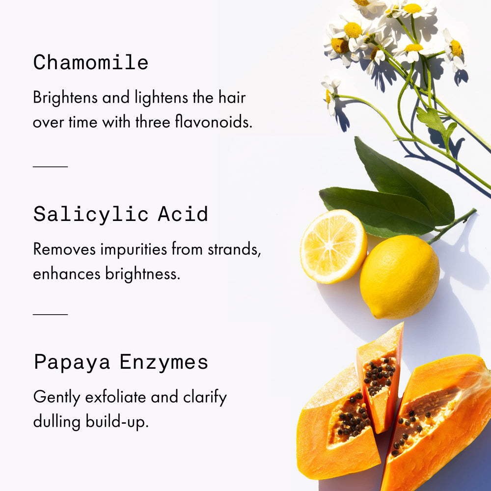 Close-up lather shows rich, gentle foam for blonde hair