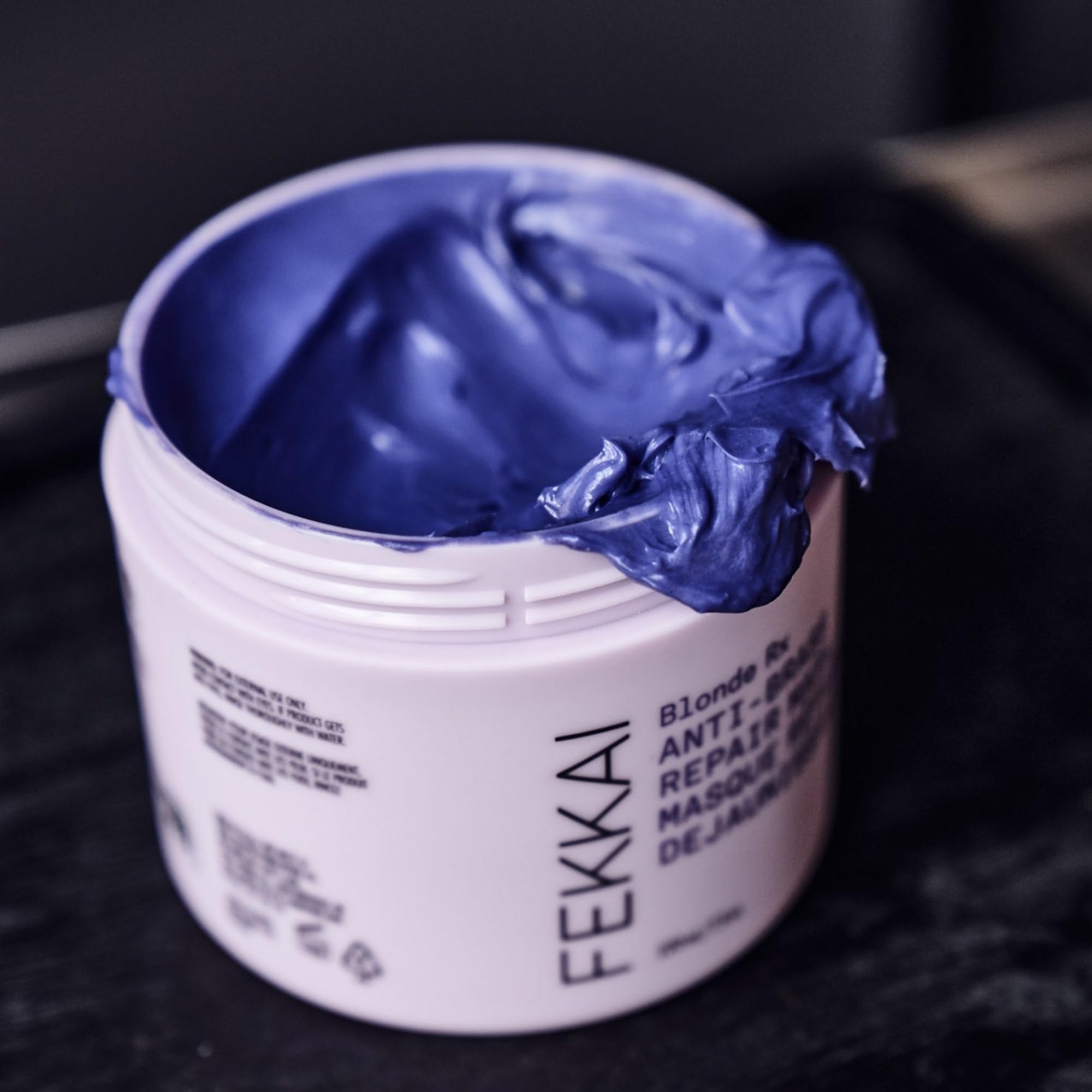 Texture swirl of FEKKAI Blonde Rx mask showing rich hydration
