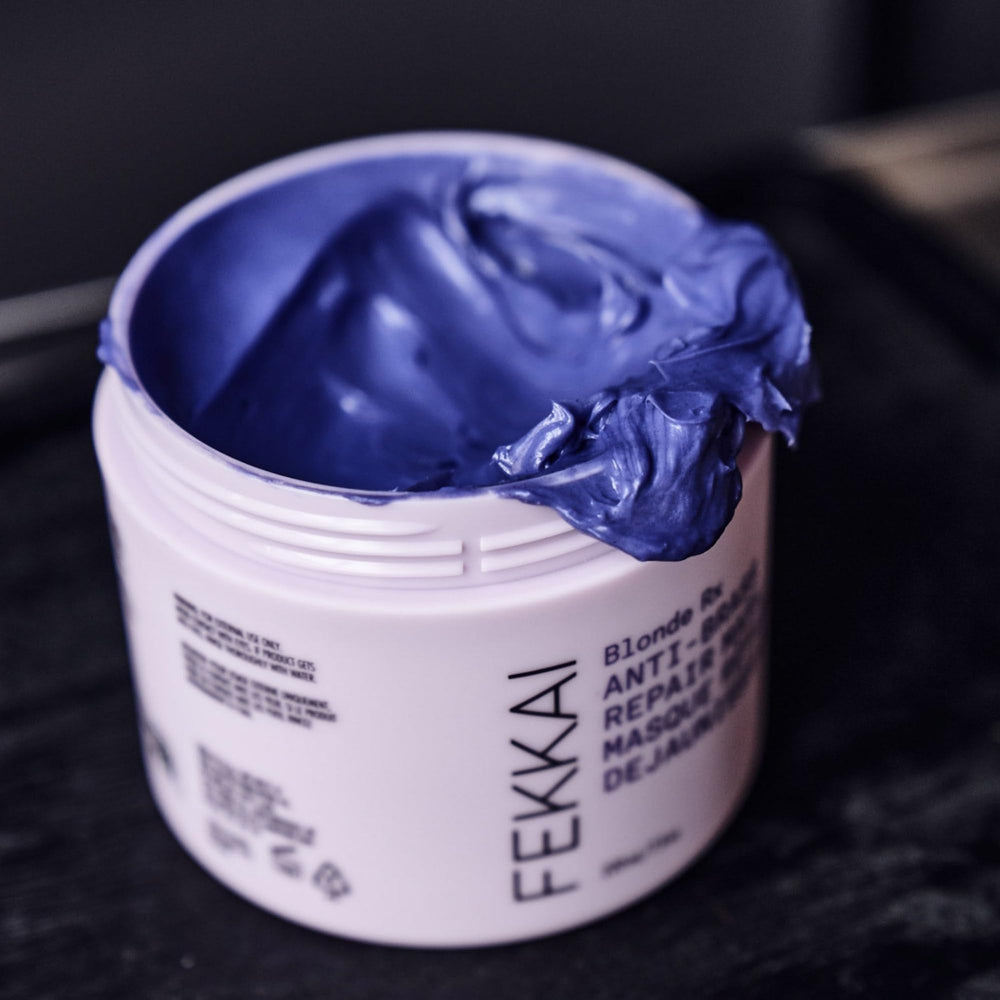 Texture swirl of FEKKAI Blonde Rx mask showing rich hydration