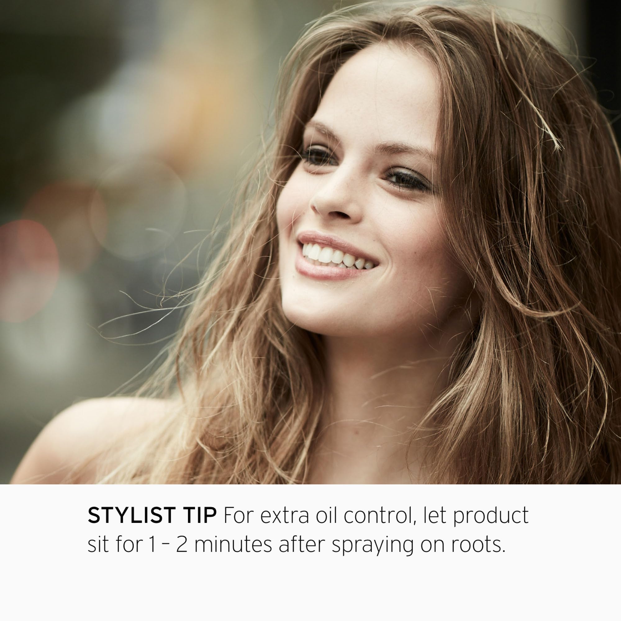 Fekkai Sheer Dry Shampoo with kaolin clay visual showing oil absorption