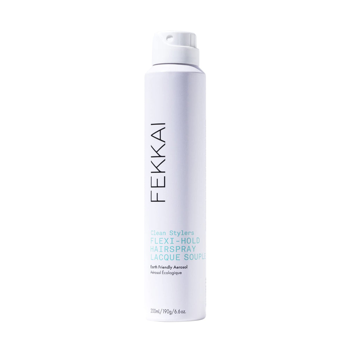 Fekkai Flexible Hold hairspray bottle showing brush-able finish and frizz control