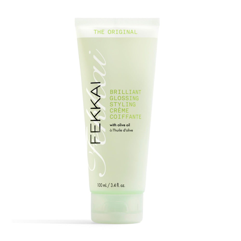 Fekkai Original Glossing Cream bottle boosts shine on damp hair.