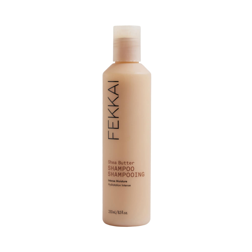 FEKKAI Shea Butter Shampoo bottle front highlighting moisture-boosting formula