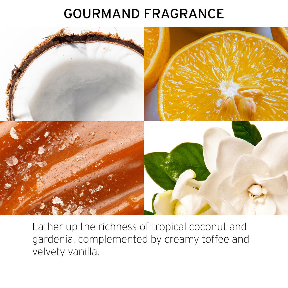 Ingredients panel features Shea Butter and Amla for hydration