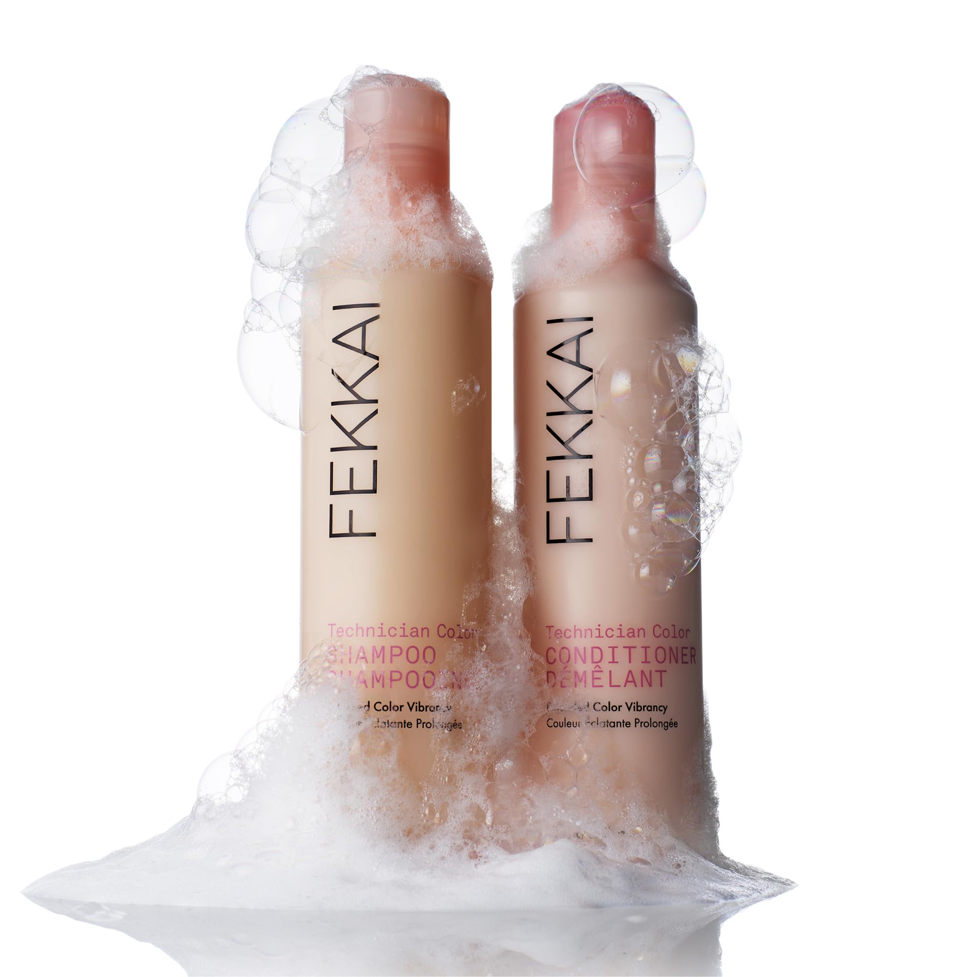 Fekkai Technician Color Shampoo fragrance label hints peach and red fruit notes.