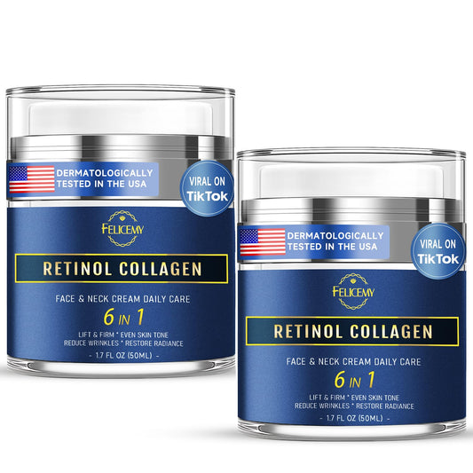 Felicemy 6-in-1 face cream bottle promotes all-day hydration for men.