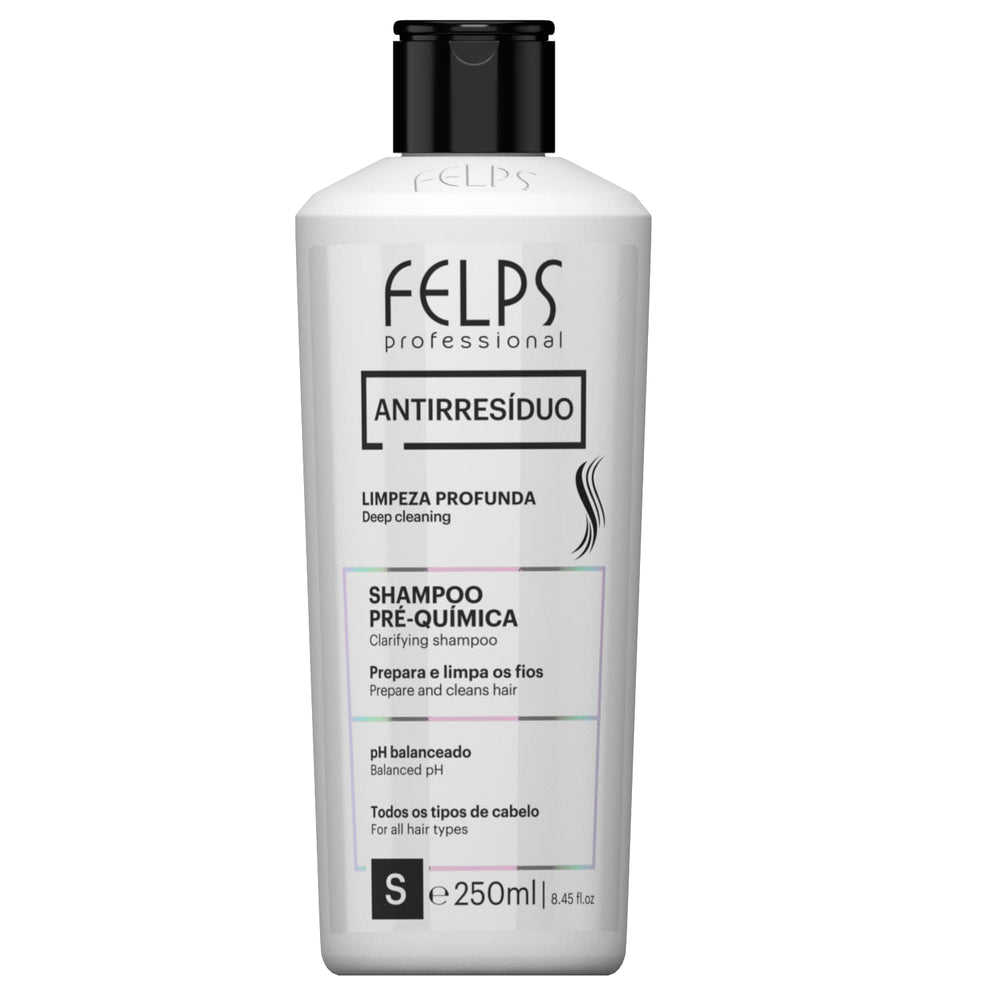 Felps Professional Clarifying Shampoo bottle pour demonstrates deep-clean action.