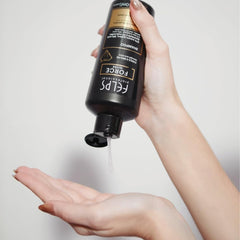 Felps Professional Force Gloss Leave-In densifies hair for a fuller look.