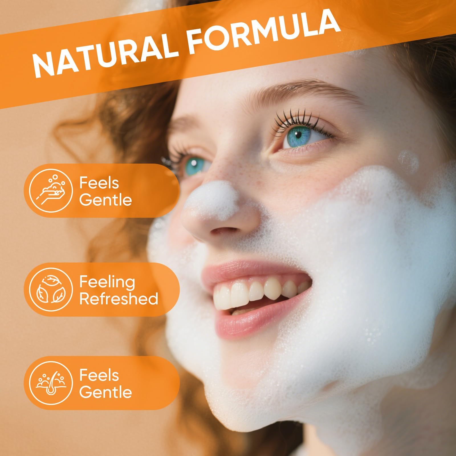Femani turmeric face wash with brush for deep daily cleansing