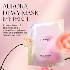 FEMMUE Aurora patches applied under the eye for soothing relief