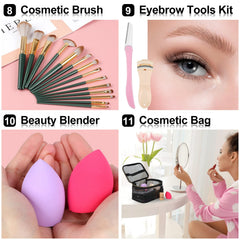 Fenshine makeup set travel bag keeps tools organized on trips