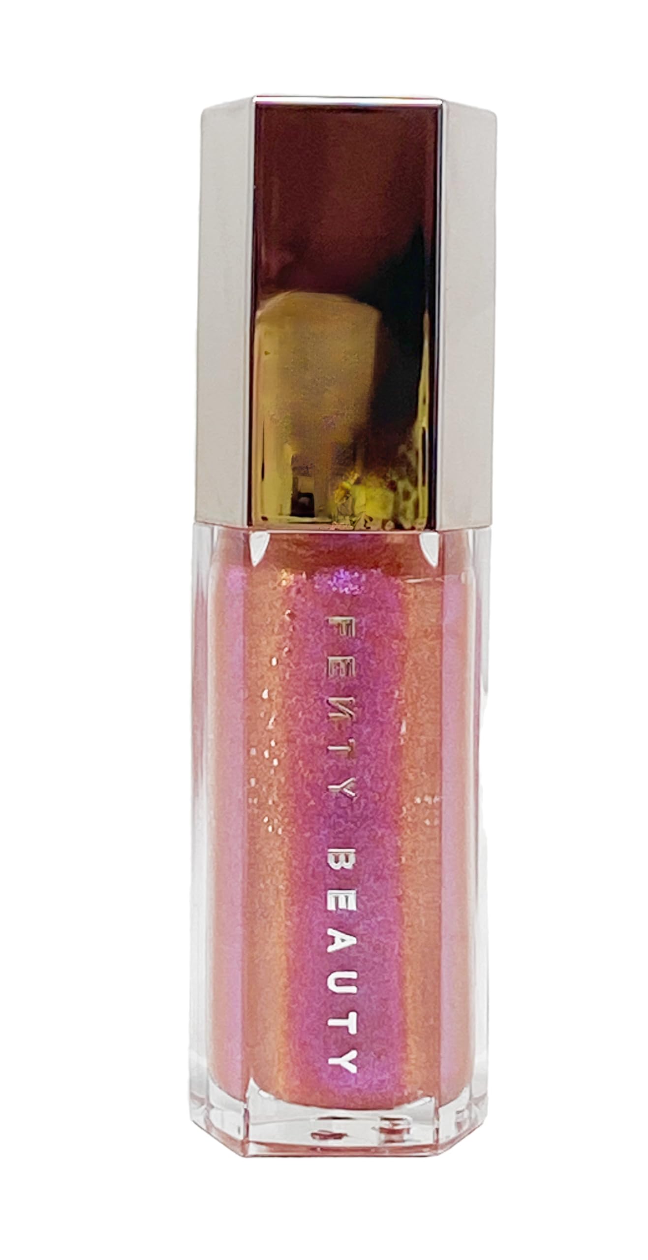 Fenty Gloss Bomb in Grape Splash adds universal shine to lips.