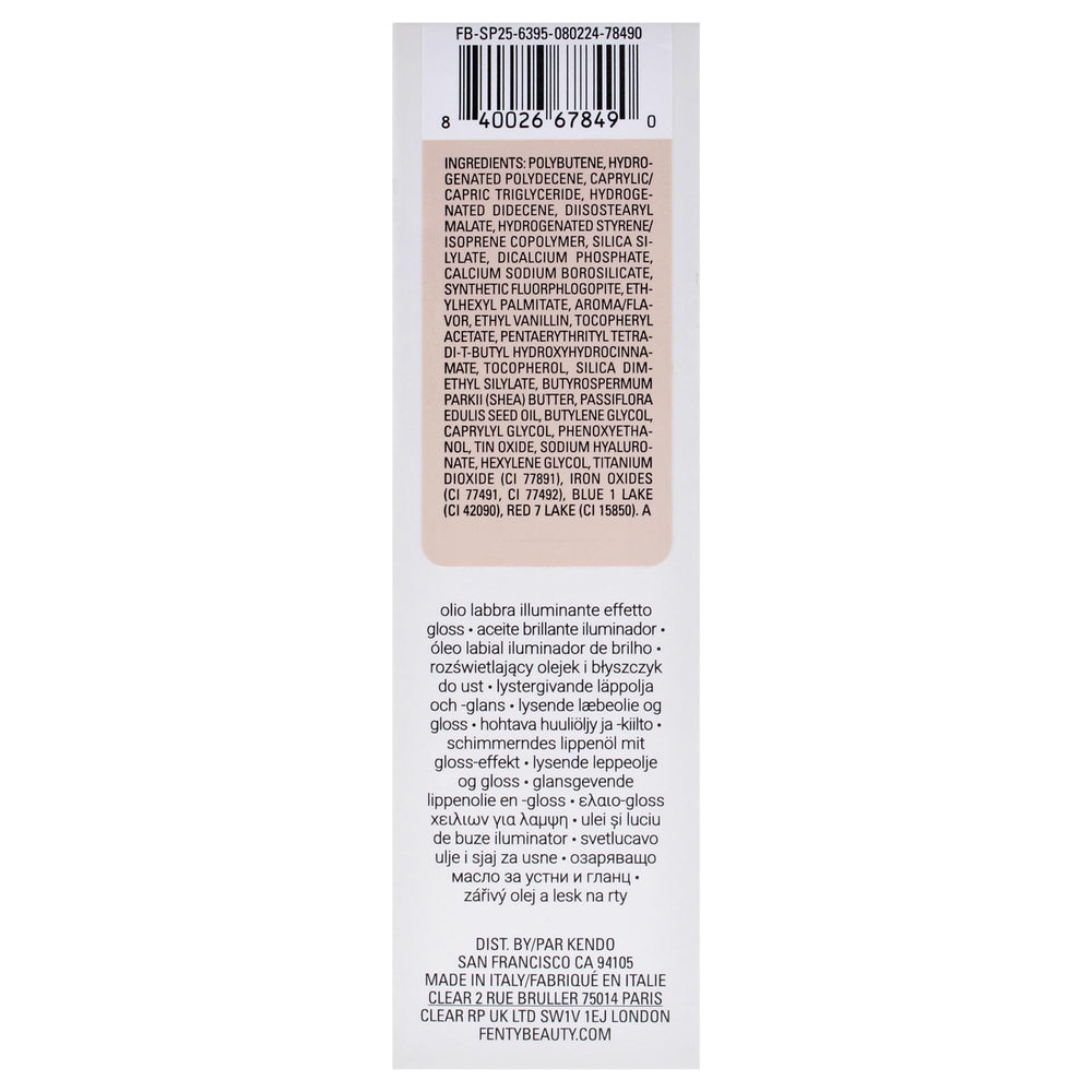 Fenty Beauty Gloss Bomb Lip Oil N Gloss 01 Fussy, lightweight hydration for long wear.