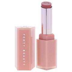 Swatch of Fenty Glow Gloss Bomb Stix Shimmer showing radiant shine on skin