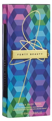 Fenty Beauty Hella Thicc Thicc mascara wand closeup highlights curling and separation.