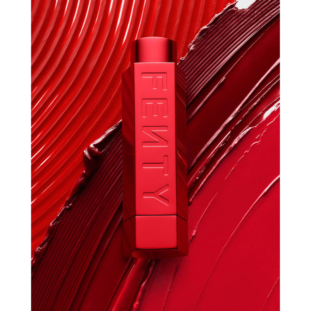 Fenty Beauty travel-size lipstick at 3.8g ideal for on-the-go touch-ups.