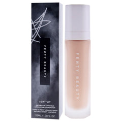 Fenty Beauty Soft Lit Foundation brush application demonstrates buildable coverage.