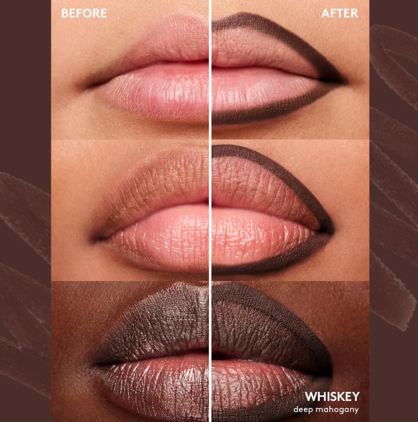 Fenty Beauty Trace'd Out Lip Liner application demonstrates smooth glide and sharp long-wear definition