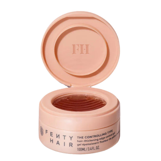 Fenty Hair Controlling Type Edge Gel bottle for sleek edges and long-lasting hold.