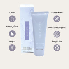 Fenty Skin Total Cleans'r acerola and green tea ingredients highlighted for antioxidant care.
