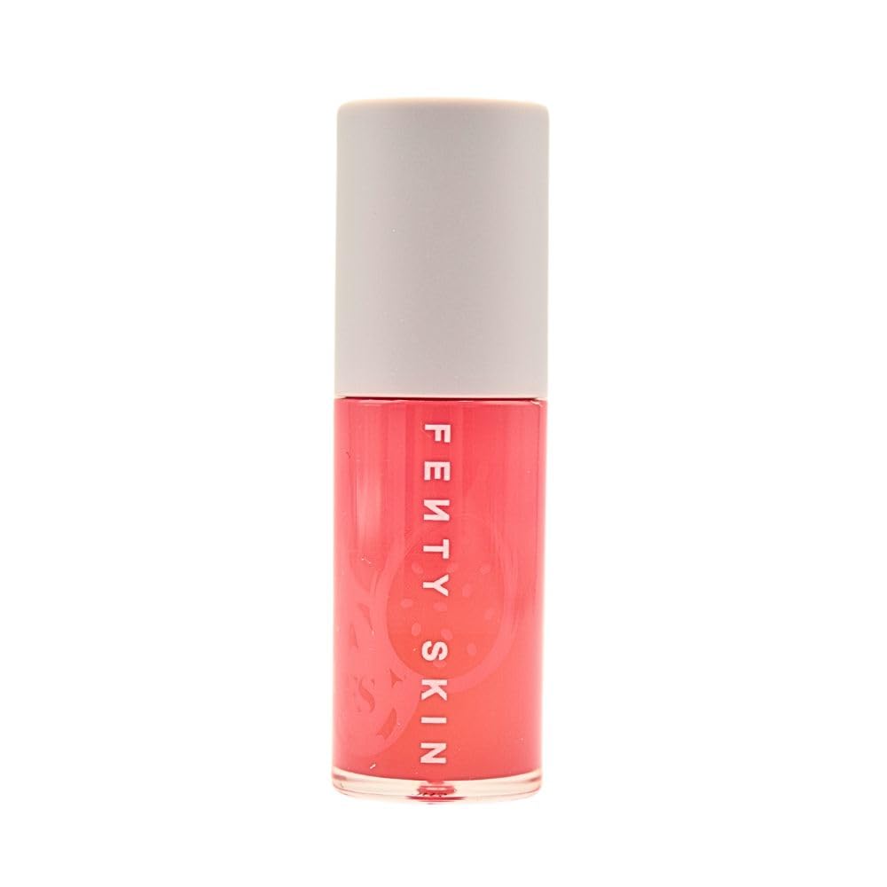 Clear non-sticky finish of Fenty Treatz lip oil