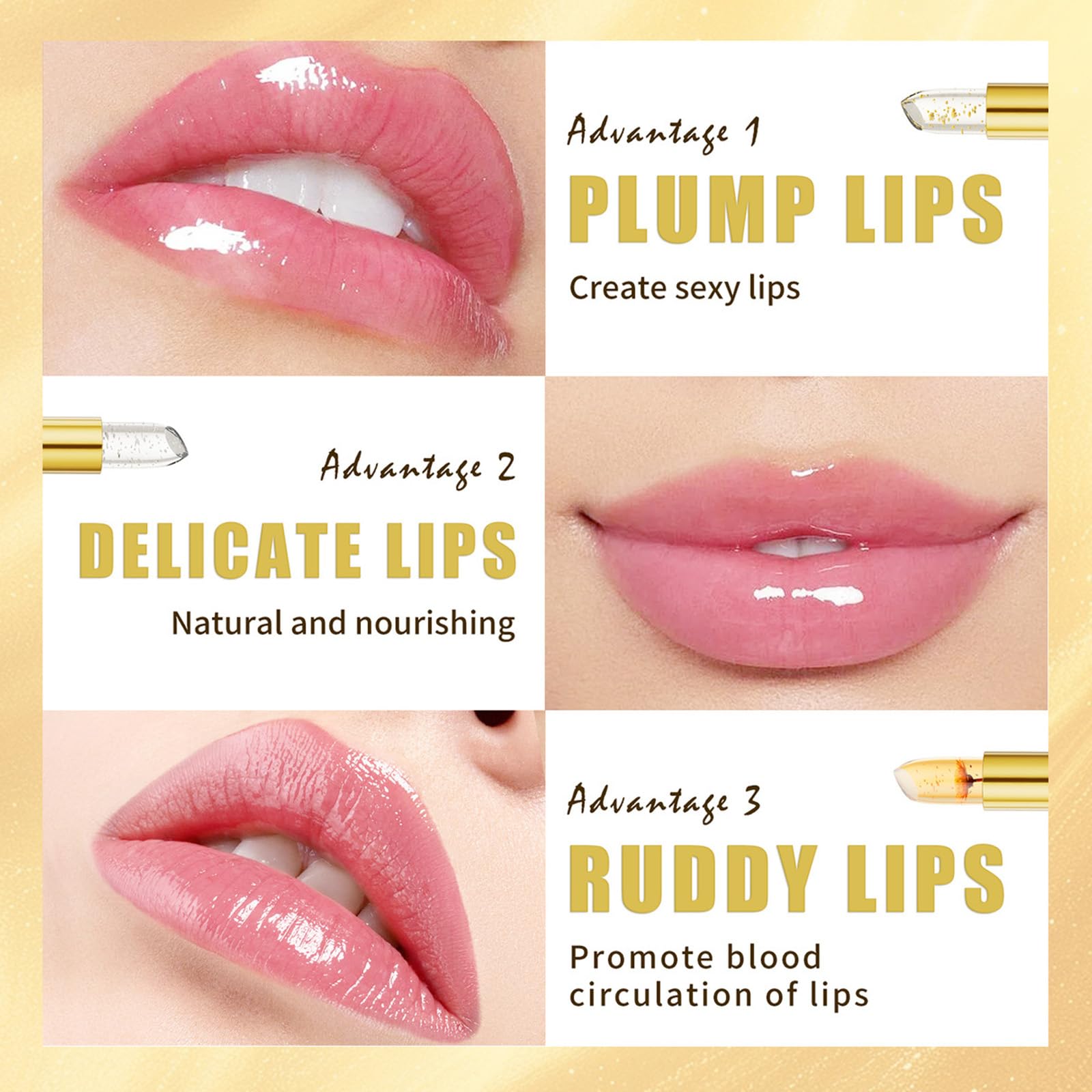 Fenvio Lipstick provides glossy shine without stickiness.