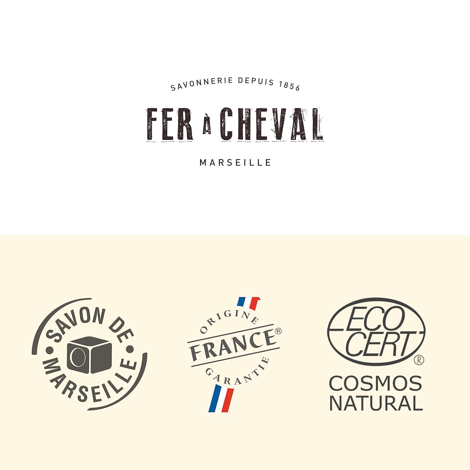 Fer à Cheval ingredients highlight sodium olivate and aqua for a pure, gentle cleanse.