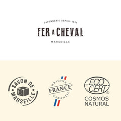 Fer à Cheval ingredients highlight sodium olivate and aqua for a pure, gentle cleanse.
