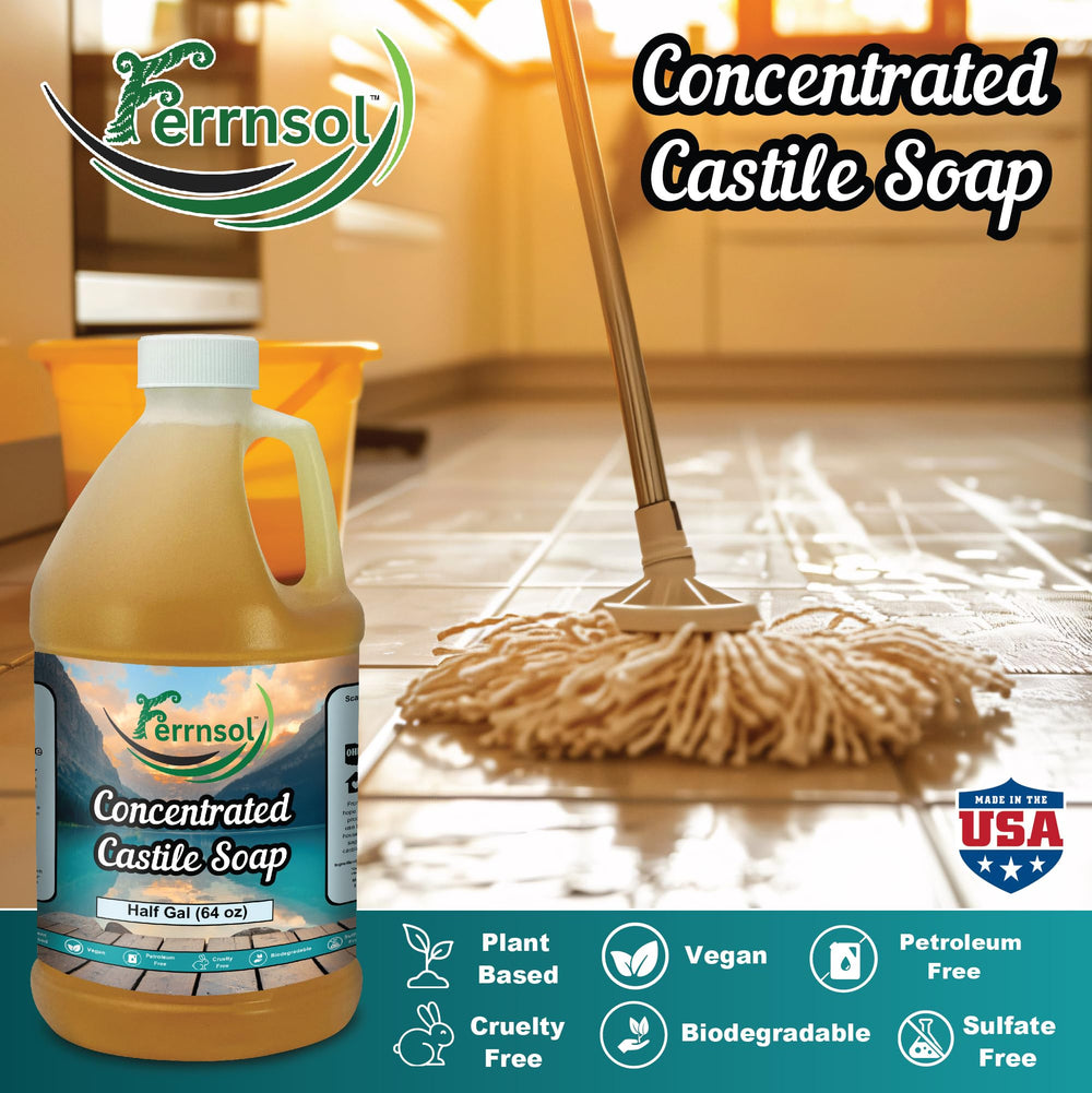 Ferrnsol thick cleaner used on dishes, laundry, and surfaces for strong cleaning.