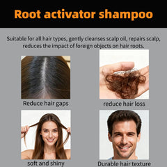 FHH Root Activator Shampoo application shot showing scalp massage.