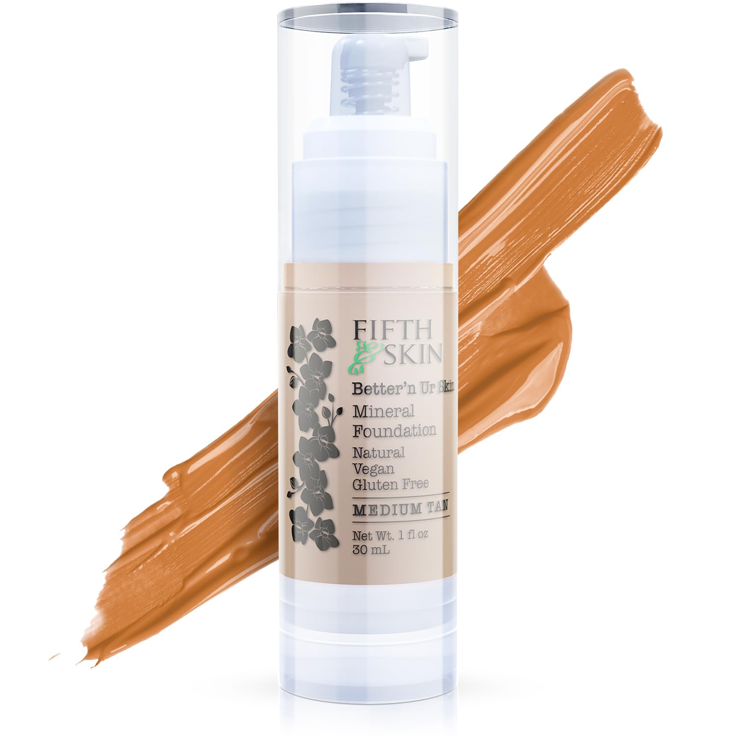 Fifth & Skin Better'n Ur Skin Foundation bottle with pump for easy, buildable coverage.