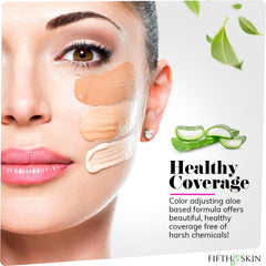 Fifth & Skin Better’n Ur Skin swatch on skin in Rose Beige shade