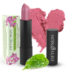 Fifth & Skin Botanical Lipstick Cherry Plum tube showing moisturizing color for daily lips