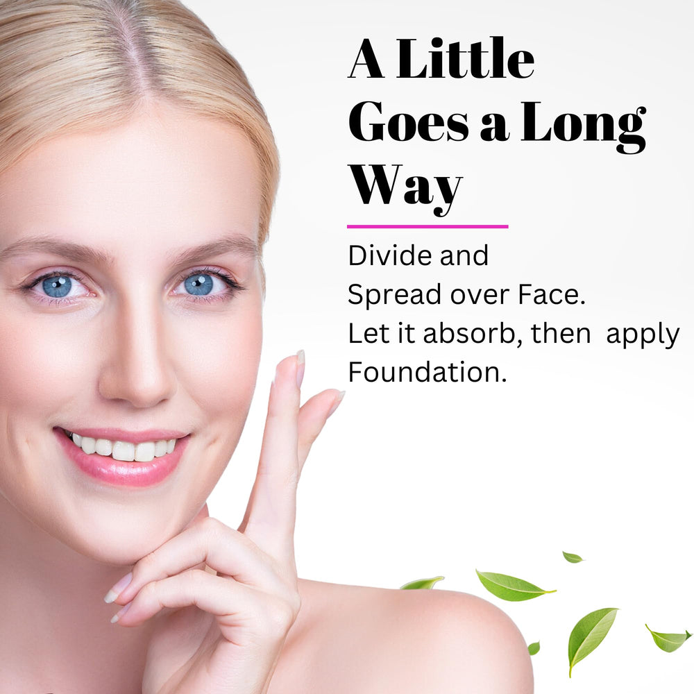 Non-greasy finish of Fifth & Skin Primer on the skin surface.