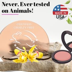 Fifth & Skin Better'n Ur Cheeks Dusty Rose shade on cheekbone for natural lift.