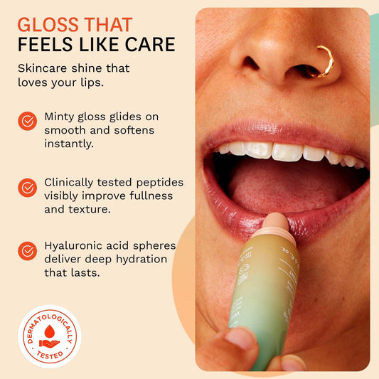 Fig.1 hydrating lip oil gloss texture provides weightless moisture and shine