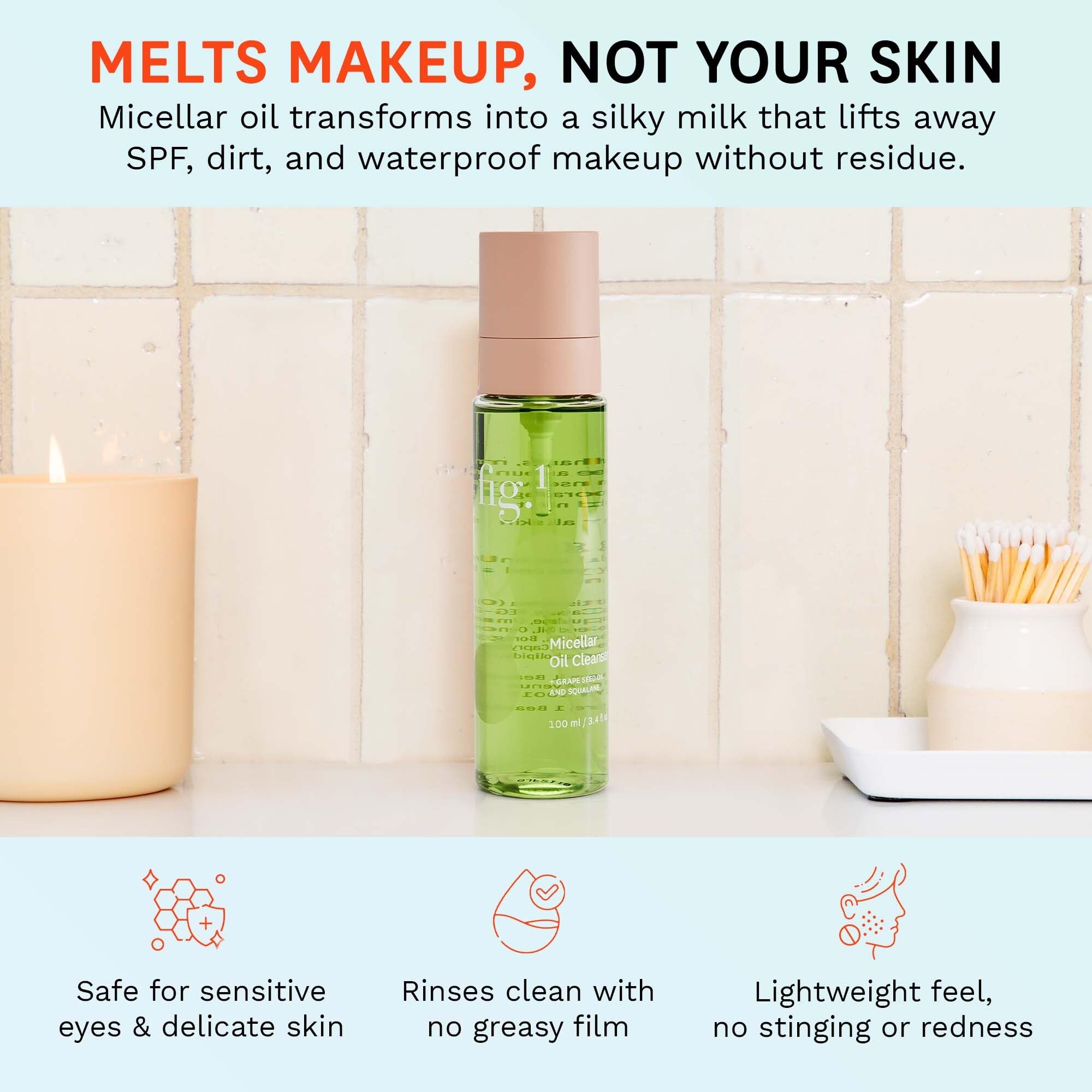 Fig.1 Micellar Oil Cleanser refill system promotes sustainable skincare.