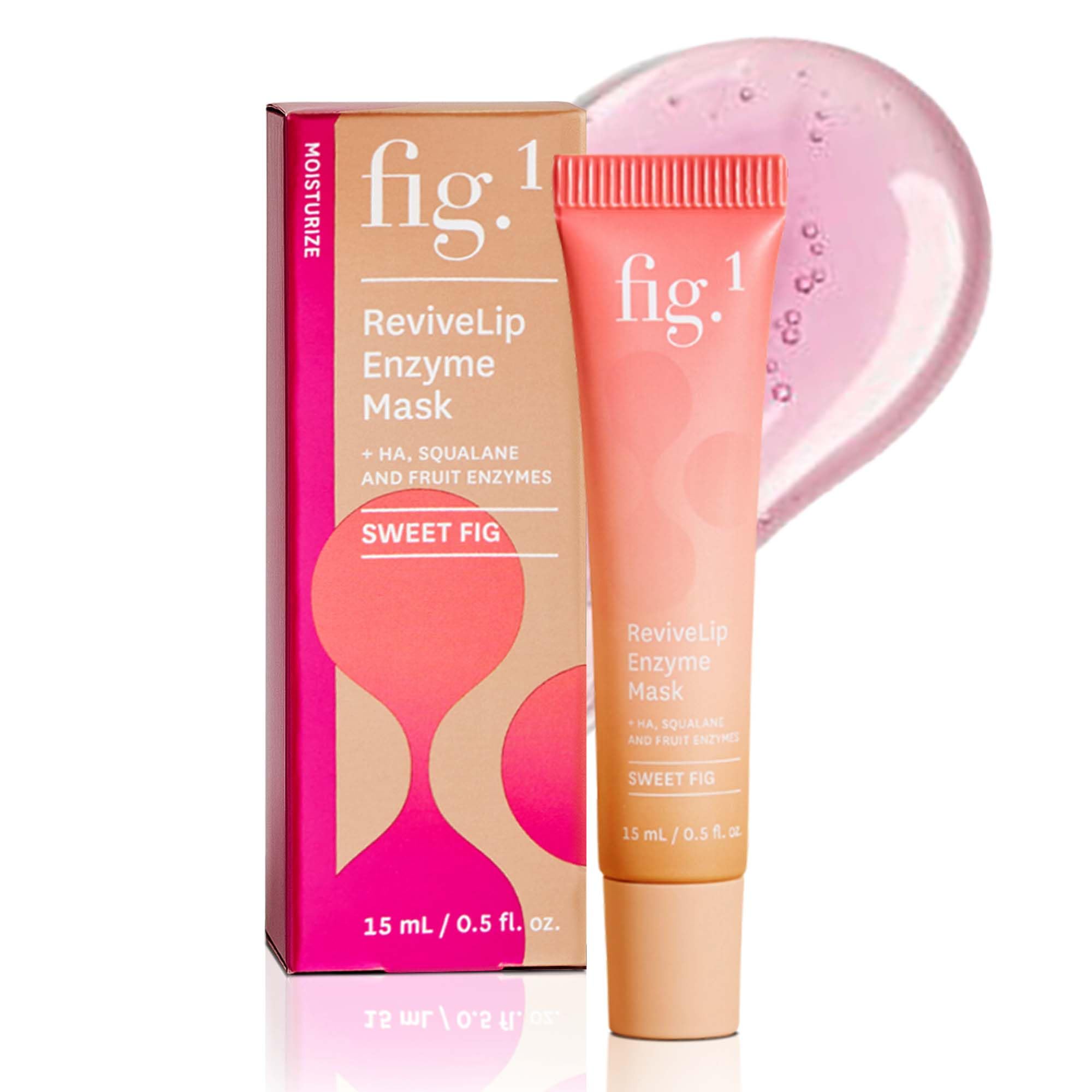 Fig.1 ReviveLip Enzyme Mask bottle closeup for deep hydration and nighttime repair
